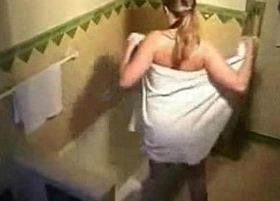 My cute sister masturbates in bath tube hidden cam