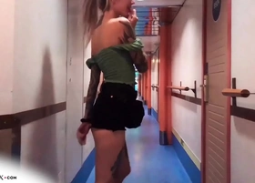 Perfect babe blowjob and dogging fuck on vacation on a ship
