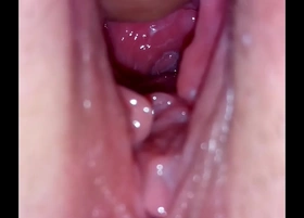 Close-up inside cunt hole and ejaculation