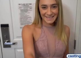 Amateur teen cutie fucks for money at a fake audition