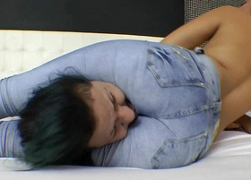 Sexy and hard headscissor jeans domiantion-free clip