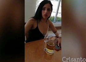 She didn't want to but with a few beers she goes crazy