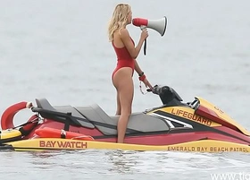 Kelly rohrbach swimsuit candids on  baywatch  set in georgia