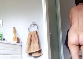 Hot milf drying after shower