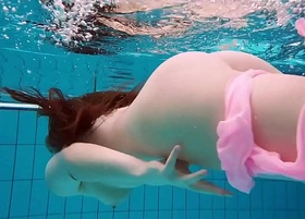 Liza bubarek enjoys swimming
