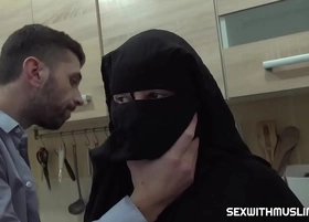 Hairy muslim wife was punished by hard sex