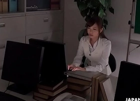 Japanese office lady aihara miho is masturbating at work uncensored