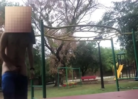 Teen naked in public park 5