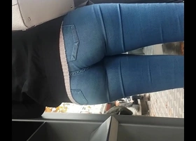 Hot teen ass wearing jeans in public 2