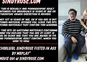 Sexy schoolgirl sindyrose fisted in ass by mrplay