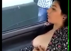 Exhibitionist Xalapena shows her boobs in public when she asks for directions
