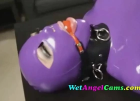 Extreme camgirl bondage to cum