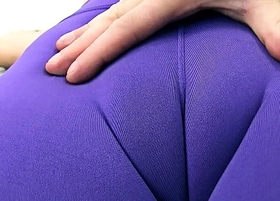 Shaved cameltoe perfection big ass teen in tight spandex