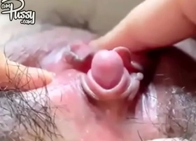 Japanese girl rubbing her big clit forth orgasm
