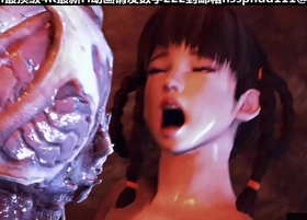 Prototypical 4K 3D Animation be incumbent on Sexy Young Girl plus Hanging Demon Dragon