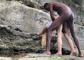 Bigdaddykj interracial couple fucks on hike preview