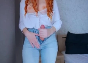 Big Boobs Redhead Step Mammy Jerk Off Will not hear of Fat Cock Be proper of Step Son