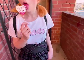 Schoolgirl deep sucking plus fucking a substitute alternatively of lessons