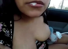 Naughty milf public breast pumping milk squirting pussy tease hd