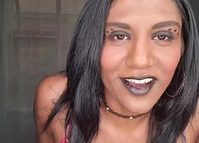 Desi slut wearing black lipstick wants their way lips and tongue rapped around your dick and taste your lips close up good-luck piece