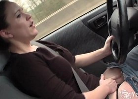 Sexy Lou impelling and rubbing say no to wet pussy