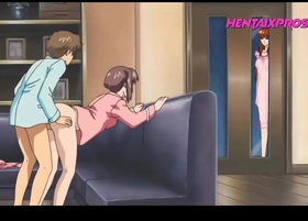 Hentai - Strict Stepmom Disciplines Her Stepson After Busting Him with His Stepsister (Uncensored)