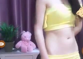 Sexy Chinese model sparking seductively in a hot livestream show