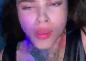 Latina fucks permanent in the nightclub (Rough sex)