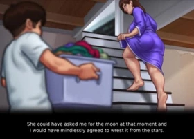 Summertime Saga - Milf Stepmom gets a sexy massage- Part 1