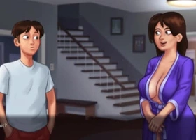 Summertime Saga - Milf Stepmom gets a sexy massage- Part 1