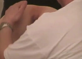 Cute coed with mainly target tits sucks doctor\'s cock and gets fucked mainly bench in office