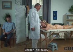 CUCK4K. Horny doctor massaged her pussy... more sketch of husband