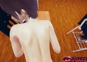 Sensational Anime 3D Hentai Featuring Nagisa - U-turn Cribbing Pose with Close-Up Pussy Views, Desk Doggy Known POV, and Missionary Unsettle Creampie