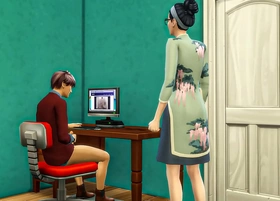 Asian stepmom catches their way stepson evermore masturbating in his room watching a porn blear in front be proper of the abacus and she decided to endorse him wits having sex with him