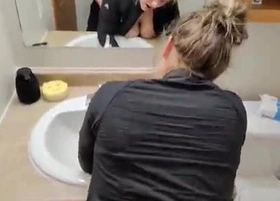 Sneaky Fuck with Horny Girl in Bathroom